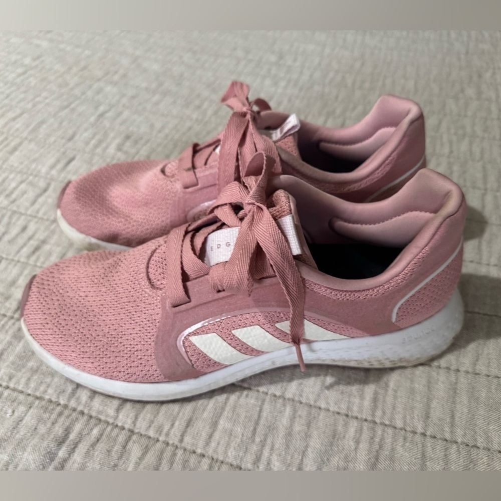 Adidas Bounce edge lux Pink Athletic Running Sneakers Sz 10